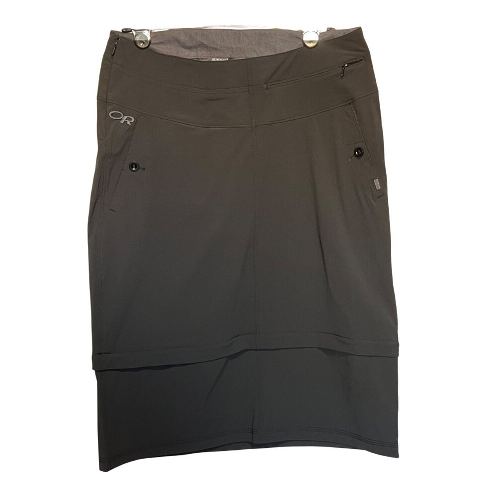 Outdoor Research Black Convertible Skirt With Zip-Off Lower Panel Womens Size 8